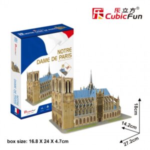 [:ru_RU]CubicFun 3D пазл Собор Парижской Богоматери (Нотр-Дам),   40 деталей[trim][:ro_RO]CubicFun puzzle 3D Notre Dame de Paris, 40 piese