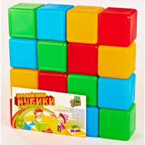 [:ru_RU]M Toys кубики Цветные, 16 шт[trim][:ro_RO]M Toys Cuburi Plastic Color 16, buc.