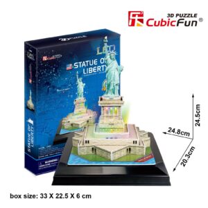 [:ru_RU]3D пазл “Статуя Свободы” со светодиодной подсветкой, 37 элементов[trim][:ro_RO]3D Puzzle  „Statuia Libertății” cu iluminare LED, 37 elemente