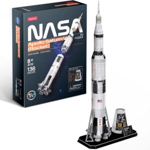 [:ru_RU]3D пазл Ракета Аполлон “Сатурн V”, 136 элементов[trim][:ro_RO]3D puzzle Racheta Apollo „Saturn V”, 136 elemente